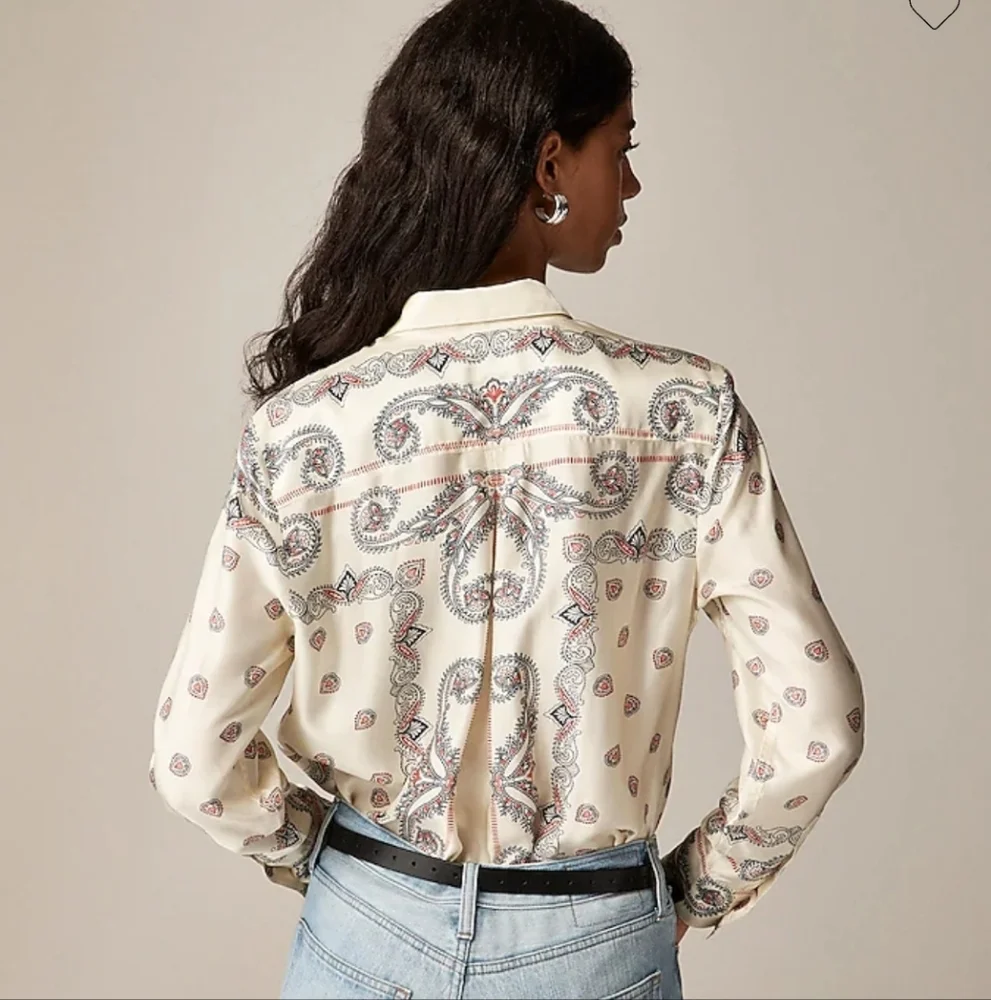 J Crew Drapey paisley-print shirt CD037 NWT Size XXS
